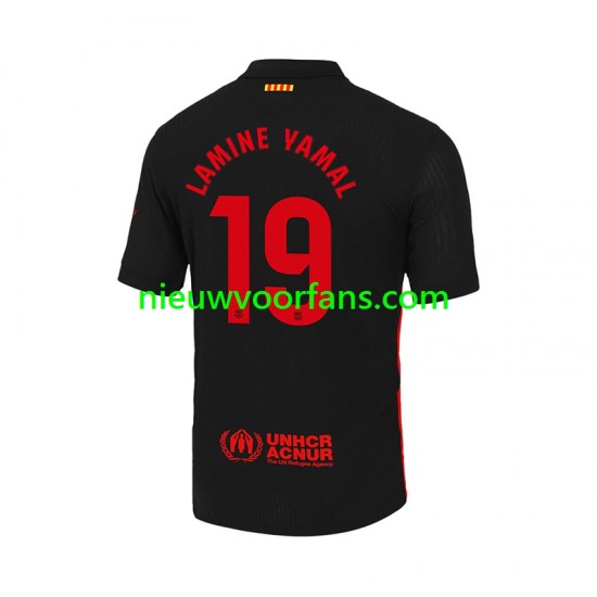 FC Barcelona Heren Shirt met Bedrukking LAMINE YAMAL 19 Uit 2024-2025 Korte Mouw