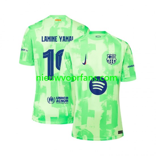 FC Barcelona Heren Shirt met Bedrukking LAMINE YAMAL 19 UCL Font Derde 2024-2025 Korte Mouw