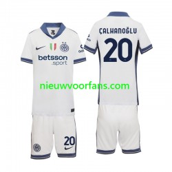 Inter Milan Kind Shirt met Bedrukking Hakan Calhanoglu 20 Uit 2024-2025 Korte Mouw
