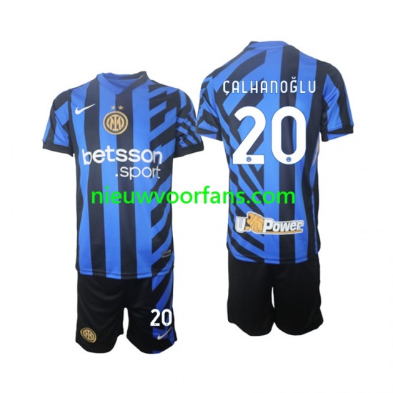 Inter Milan Kind Shirt met Bedrukking Hakan Calhanoglu 20 Thuis 2024-2025 Korte Mouw