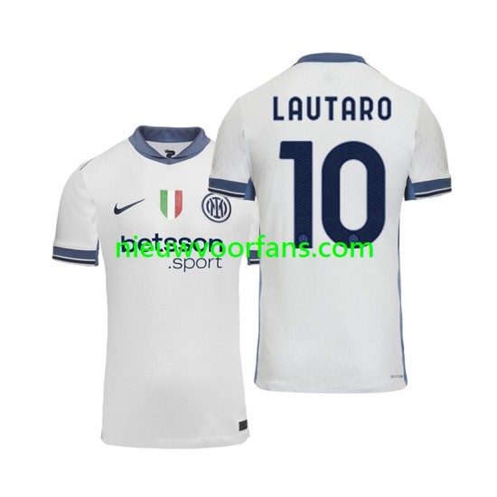 Inter Milan Heren Shirt met Bedrukking Lautaro 10 Uit 2024-2025 Korte Mouw