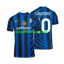 Inter Milan Heren Shirt met Bedrukking Lautaro 10 Thuis 2024-2025 Korte Mouw