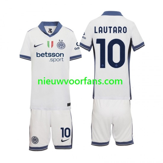 Inter Milan Kind Shirt met Bedrukking Lautaro 10 Uit 2024-2025 Korte Mouw