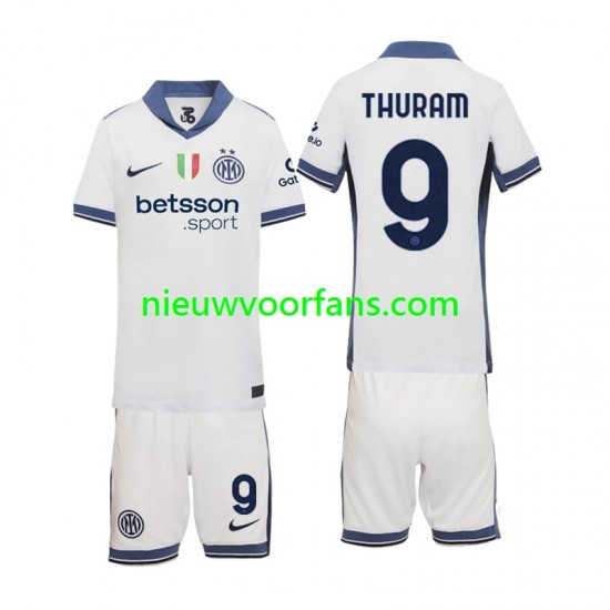 Inter Milan Kind Shirt met Bedrukking Marcus Thuram 9 Uit 2024-2025 Korte Mouw