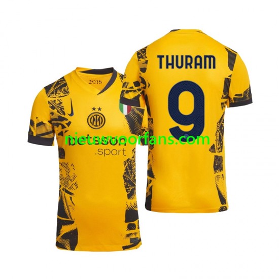 Inter Milan Heren Shirt met Bedrukking Marcus Thuram 9 Derde 2024-2025 Korte Mouw