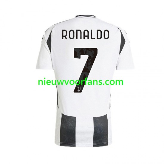 Juventus Heren Shirt met Bedrukking Cristiano Ronaldo 7 Thuis 2024-2025 Korte Mouw
