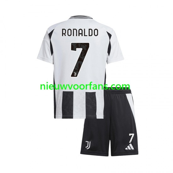 Juventus Kind Shirt met Bedrukking Cristiano Ronaldo 7 Thuis 2024-2025 Korte Mouw