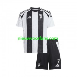 Juventus Kind Shirt met Bedrukking Cristiano Ronaldo 7 Thuis 2024-2025 Korte Mouw