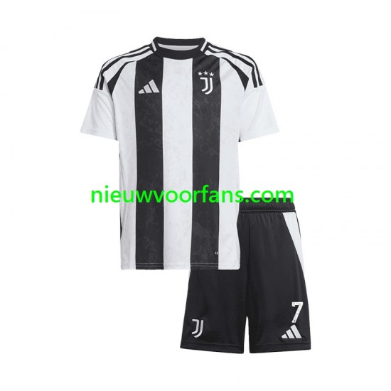 Juventus Kind Shirt met Bedrukking Cristiano Ronaldo 7 Thuis 2024-2025 Korte Mouw