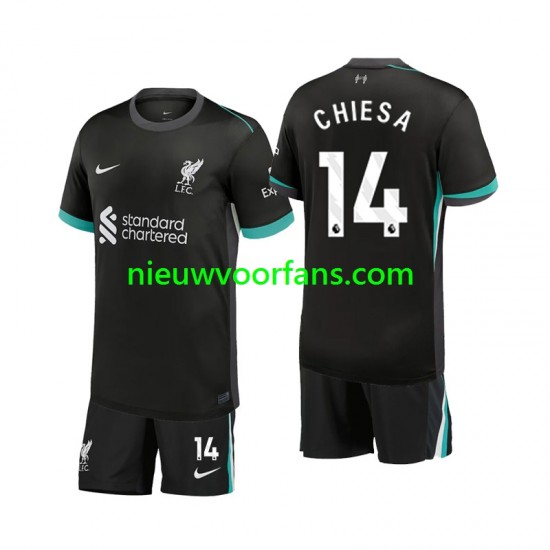 Liverpool Kind Shirt met Bedrukking Chiesa 14 Uit 2024-2025 Korte Mouw
