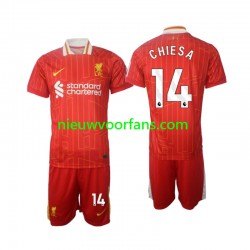 Liverpool Kind Shirt met Bedrukking Chiesa 14 Thuis 2024-2025 Korte Mouw