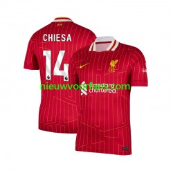 Liverpool Heren Shirt met Bedrukking Federico Chiesa 14 Thuis 2024-2025 Korte Mouw