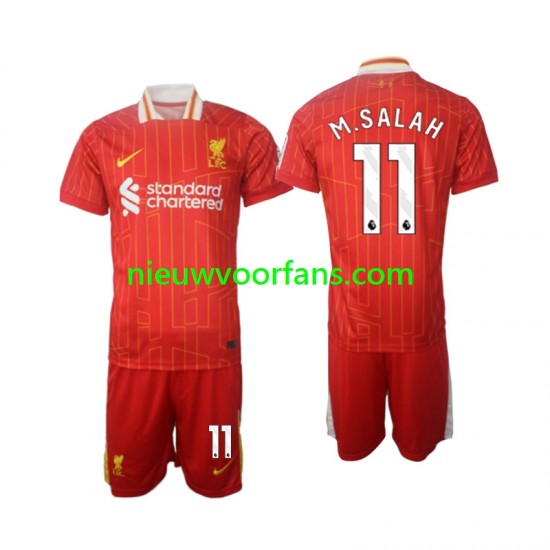 Liverpool Kind Shirt met Bedrukking M.Salah 11 Thuis 2024-2025 Korte Mouw