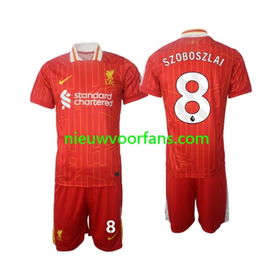 Liverpool Kind Shirt met Bedrukking Szoboszlai 8 Thuis 2024-2025 Korte Mouw