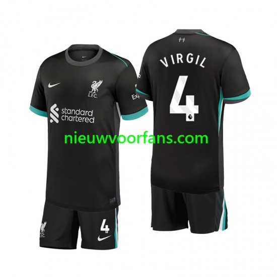 Liverpool Kind Shirt met Bedrukking Virgil 4 Uit 2024-2025 Korte Mouw