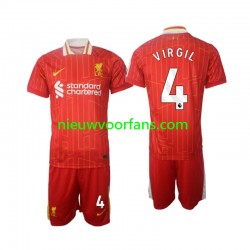 Liverpool Kind Shirt met Bedrukking Virgil 4 Thuis 2024-2025 Korte Mouw