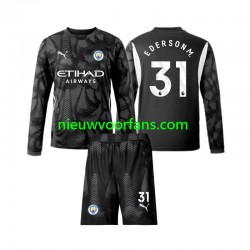 Manchester City Kind Shirt met Bedrukking Doelman Ederson Moraes 31 Vierde 2024-2025 Lange Mouw
