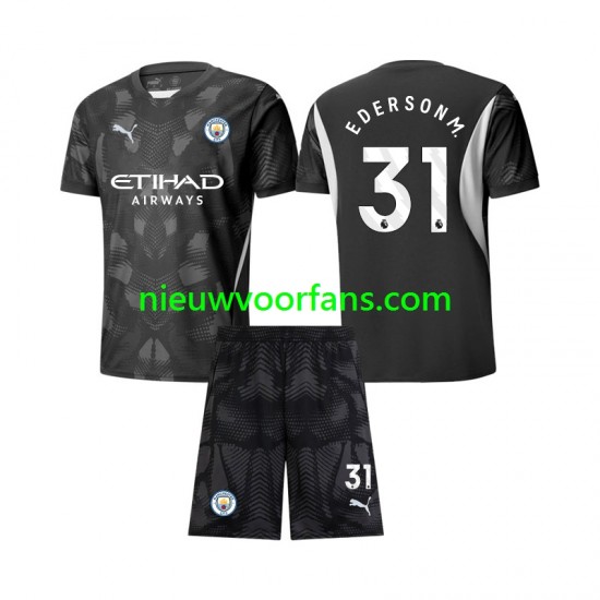 Manchester City Kind Shirt met Bedrukking Doelman Ederson Moraes 31 Vierde 2024-2025 Korte Mouw