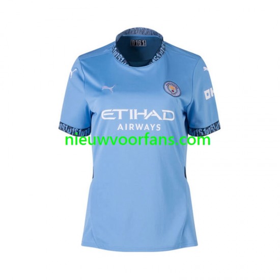 Manchester City Dames Shirt met Bedrukking Thuis 2024-2025 Korte Mouw