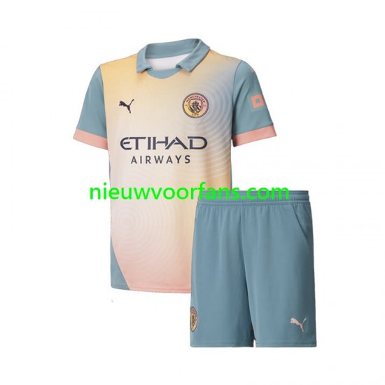 Manchester City Kind Shirt met Bedrukking Vierde 2024-2025 Korte Mouw