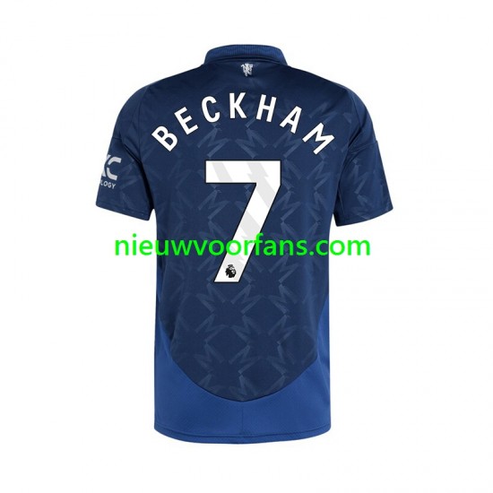 Manchester United Heren Shirt met Bedrukking Beckham 7 Uit 2024-2025 Korte Mouw