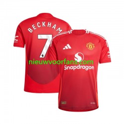 Manchester United Heren Shirt met Bedrukking Beckham 7 Thuis 2024-2025 Korte Mouw