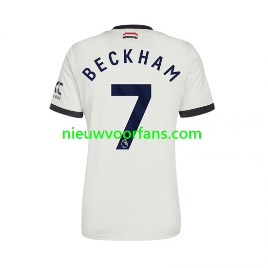 Manchester United Heren Shirt met Bedrukking Beckham 7 Derde 2024-2025 Korte Mouw
