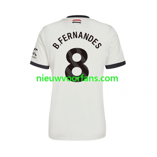 Manchester United Heren Shirt met Bedrukking Bruno Fernandes 8 Derde 2024-2025 Korte Mouw