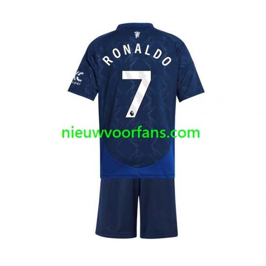 Manchester United Kind Shirt met Bedrukking Cristiano Ronaldo 7 Uit 2024-2025 Korte Mouw