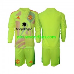 Manchester United Kind Shirt met Bedrukking Doelman Uit 2024-2025 Lange Mouw