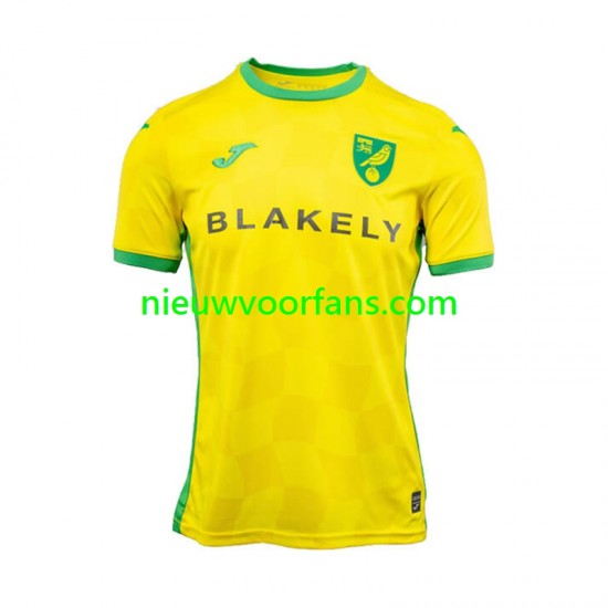 Norwich City Heren Shirt met Bedrukking Thuis 2024-2025 Korte Mouw