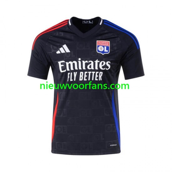 Olympique Lyonnais Heren Shirt met Bedrukking Uit 2024-2025 Korte Mouw