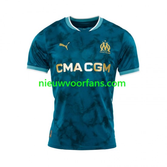 Olympique Marseille Heren Shirt met Bedrukking Uit 2024-2025 Korte Mouw