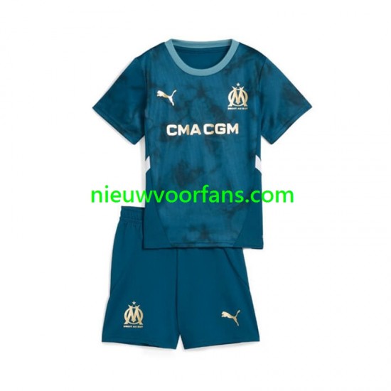 Olympique Marseille Kind Shirt met Bedrukking Uit 2024-2025 Korte Mouw