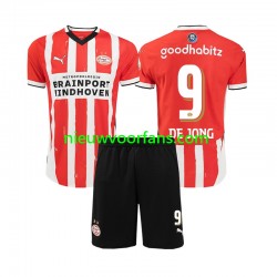 PSV Eindhoven Kind Shirt met Bedrukking DE JONG 9 Thuis 2024-2025 Korte Mouw