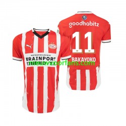 PSV Eindhoven Heren Shirt met Bedrukking Johan Bakayoko 11 Thuis 2024-2025 Korte Mouw