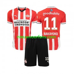 PSV Eindhoven Kind Shirt met Bedrukking Johan Bakayoko 11 Thuis 2024-2025 Korte Mouw