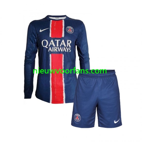Paris Saint-Germain Kind Shirt met Bedrukking Thuis 2024-2025 Lange Mouw