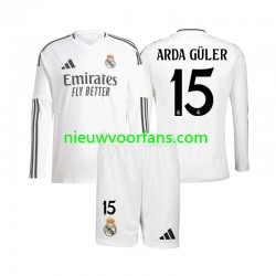 Real Madrid Kind Shirt met Bedrukking Arda Guler 15 Thuis 2024-2025 Lange Mouw