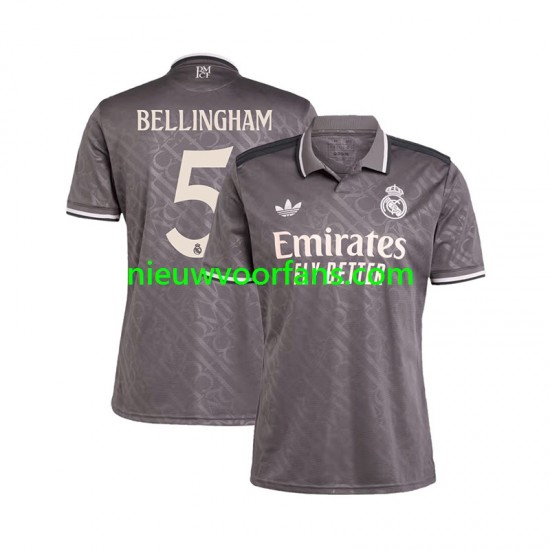 Real Madrid Heren Shirt met Bedrukking BELLINGHAM 5 Derde 2024-2025 Korte Mouw