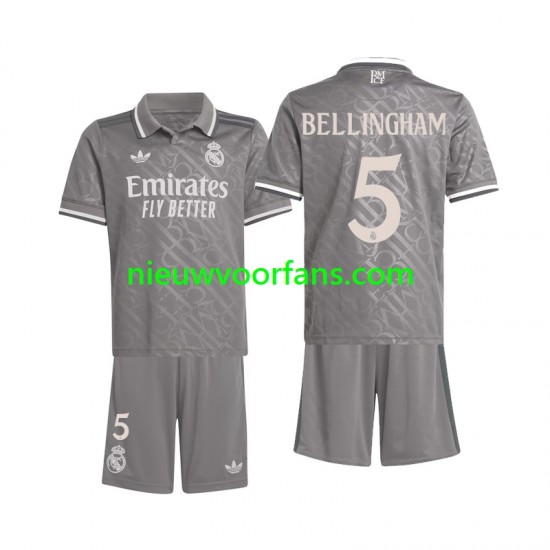 Real Madrid Kind Shirt met Bedrukking Bellingham 5 Derde 2024-2025 Korte Mouw