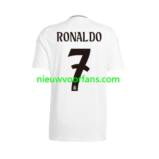 Real Madrid Heren Shirt met Bedrukking Cristiano Ronaldo 7 Thuis 2024-2025 Korte Mouw