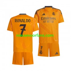 Real Madrid Kind Shirt met Bedrukking Cristiano Ronaldo 7 Uit 2024-2025 Korte Mouw