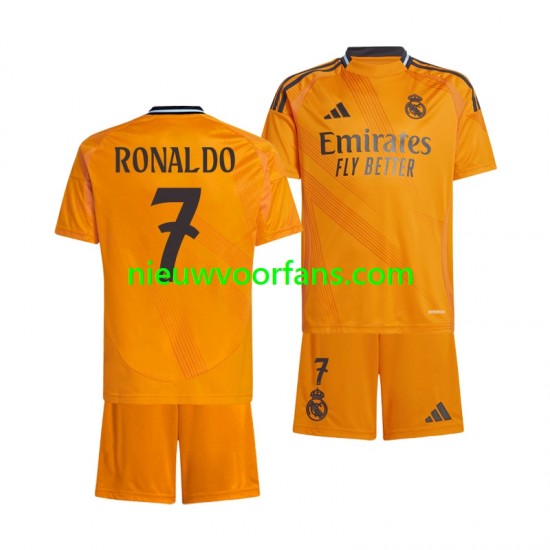 Real Madrid Kind Shirt met Bedrukking Cristiano Ronaldo 7 Uit 2024-2025 Korte Mouw