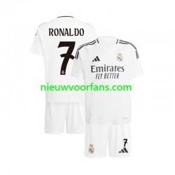 Real Madrid Kind Shirt met Bedrukking Cristiano Ronaldo 7 Thuis 2024-2025 Korte Mouw