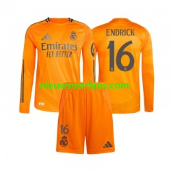 Real Madrid Kind Shirt met Bedrukking Endrick 16 Uit 2024-2025 Lange Mouw