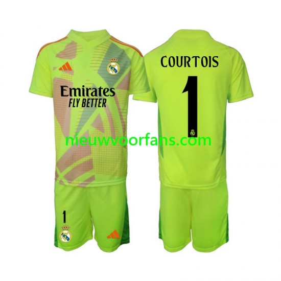 Real Madrid Kind Shirt met Bedrukking Doelman COURTOIS 1 Vierde 2024-2025 Korte Mouw