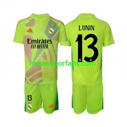 Real Madrid Kind Shirt met Bedrukking Doelman Lunin 13 Vierde 2024-2025 Korte Mouw