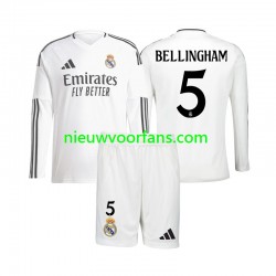 Real Madrid Kind Shirt met Bedrukking Jude Bellingham 5 Thuis 2024-2025 Lange Mouw
