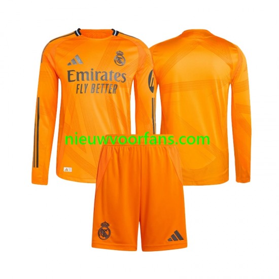 Real Madrid Kind Shirt met Bedrukking Uit 2024-2025 Lange Mouw